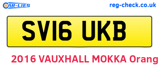 SV16UKB are the vehicle registration plates.