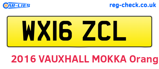 WX16ZCL are the vehicle registration plates.