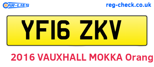 YF16ZKV are the vehicle registration plates.