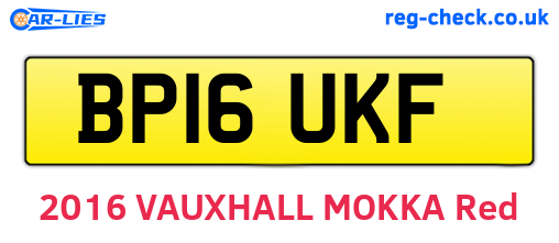 BP16UKF are the vehicle registration plates.