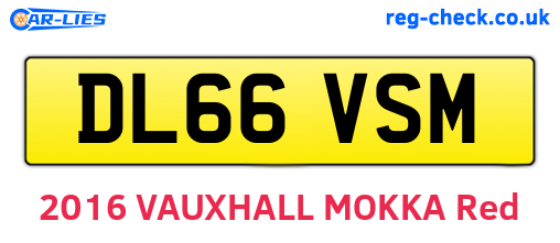 DL66VSM are the vehicle registration plates.