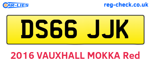 DS66JJK are the vehicle registration plates.