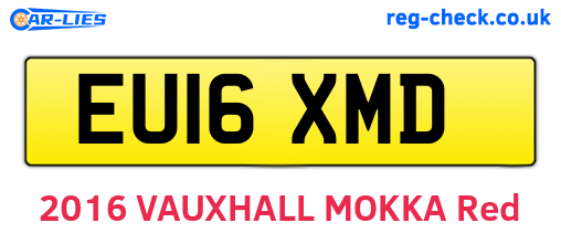 EU16XMD are the vehicle registration plates.