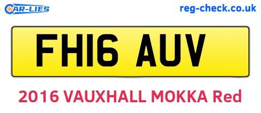 FH16AUV are the vehicle registration plates.
