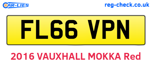 FL66VPN are the vehicle registration plates.