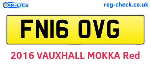 FN16OVG are the vehicle registration plates.