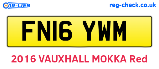 FN16YWM are the vehicle registration plates.