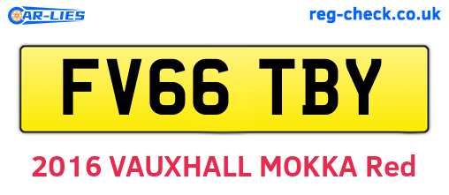 FV66TBY are the vehicle registration plates.