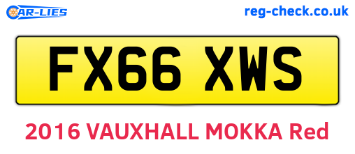 FX66XWS are the vehicle registration plates.