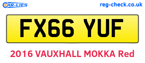 FX66YUF are the vehicle registration plates.