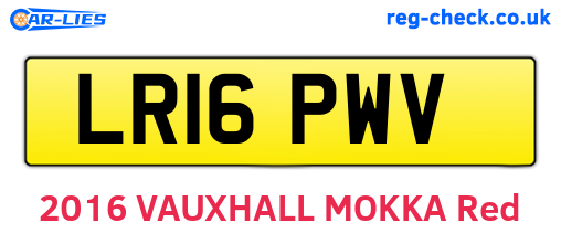 LR16PWV are the vehicle registration plates.