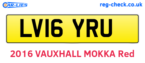 LV16YRU are the vehicle registration plates.