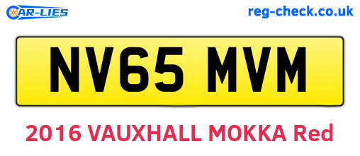 NV65MVM are the vehicle registration plates.