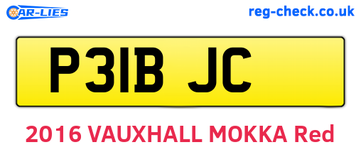 P31BJC are the vehicle registration plates.