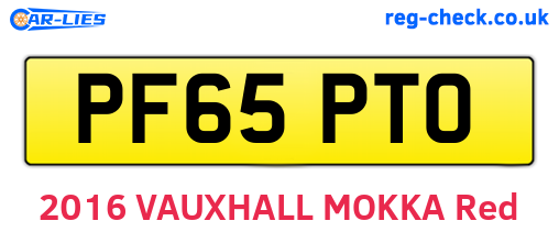 PF65PTO are the vehicle registration plates.