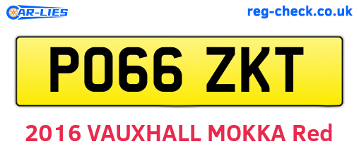 PO66ZKT are the vehicle registration plates.