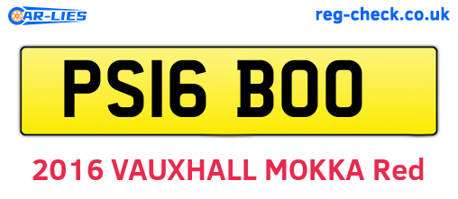 PS16BOO are the vehicle registration plates.