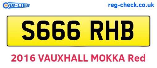 S666RHB are the vehicle registration plates.