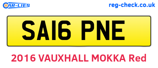 SA16PNE are the vehicle registration plates.