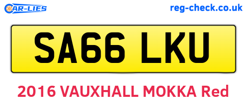 SA66LKU are the vehicle registration plates.
