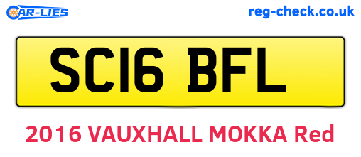 SC16BFL are the vehicle registration plates.