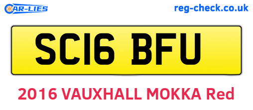SC16BFU are the vehicle registration plates.