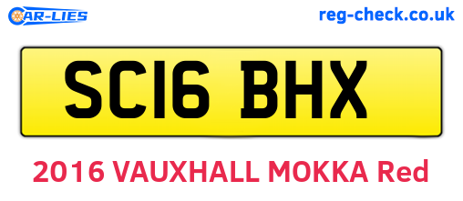 SC16BHX are the vehicle registration plates.