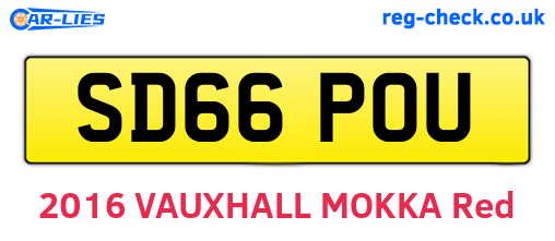 SD66POU are the vehicle registration plates.