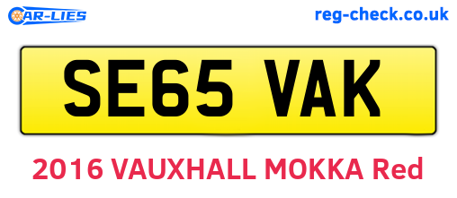SE65VAK are the vehicle registration plates.