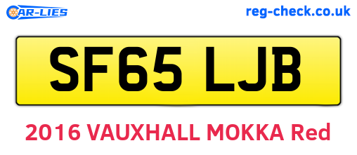 SF65LJB are the vehicle registration plates.