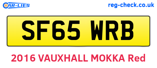 SF65WRB are the vehicle registration plates.