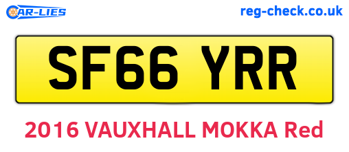 SF66YRR are the vehicle registration plates.
