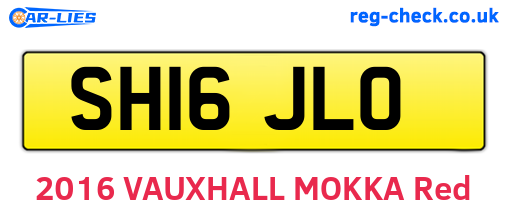 SH16JLO are the vehicle registration plates.