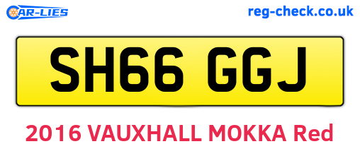 SH66GGJ are the vehicle registration plates.
