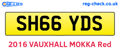 SH66YDS are the vehicle registration plates.