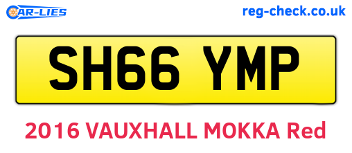 SH66YMP are the vehicle registration plates.