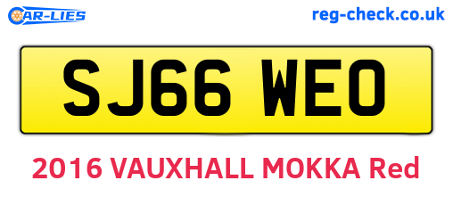 SJ66WEO are the vehicle registration plates.