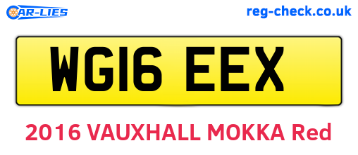 WG16EEX are the vehicle registration plates.