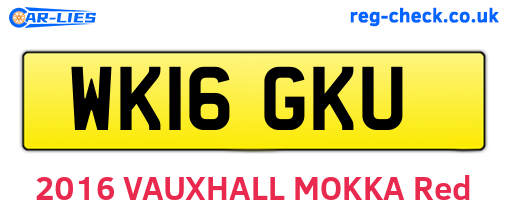 WK16GKU are the vehicle registration plates.