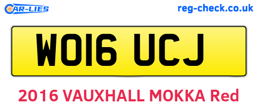 WO16UCJ are the vehicle registration plates.