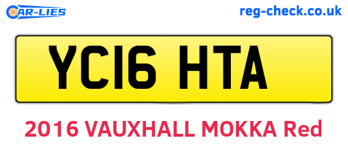 YC16HTA are the vehicle registration plates.