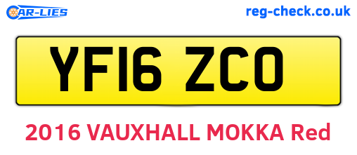 YF16ZCO are the vehicle registration plates.
