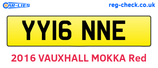 YY16NNE are the vehicle registration plates.
