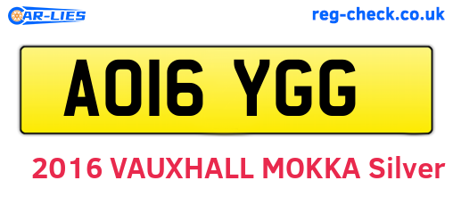 AO16YGG are the vehicle registration plates.