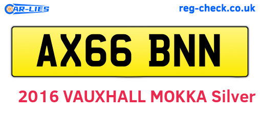 AX66BNN are the vehicle registration plates.
