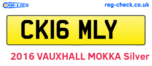 CK16MLY are the vehicle registration plates.
