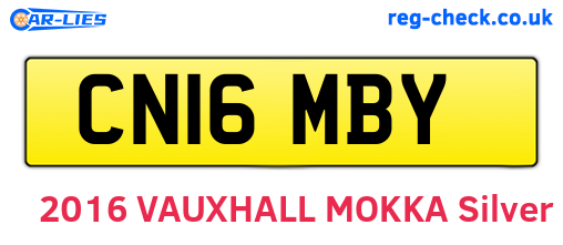 CN16MBY are the vehicle registration plates.