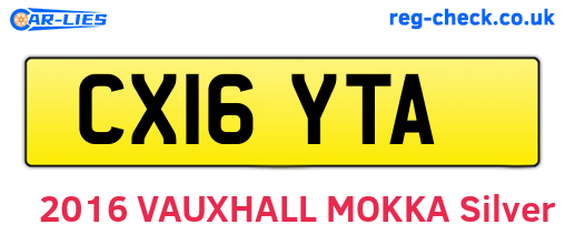 CX16YTA are the vehicle registration plates.