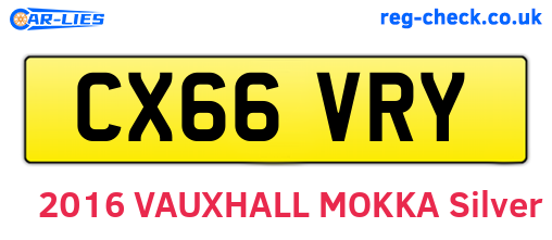 CX66VRY are the vehicle registration plates.