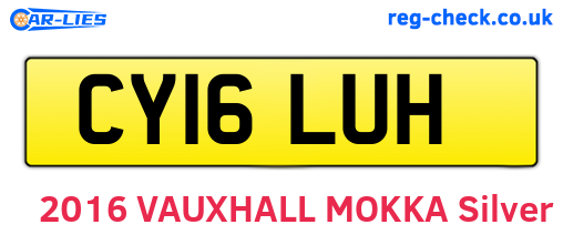 CY16LUH are the vehicle registration plates.